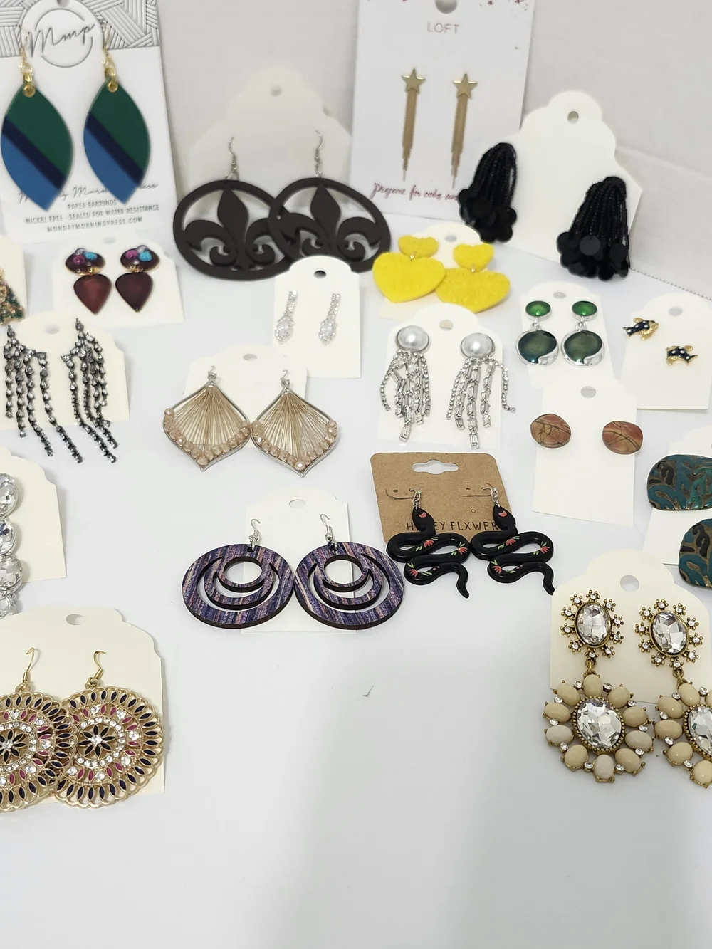 Assorted Earring Mix Rhinestone Wood Vintage To Now Enamel Everyday Wear Variety